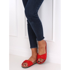 Punainen G-5026 Punaiset korkkipohjaiset tossut 1