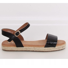 Mustat sandaalit espadrillit WH939 Musta 2
