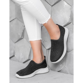 Super Mode Urheilujalkineet kristalleilla musta 1