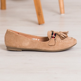 SHELOVET Beige Loaferit Fringes 1