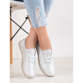 SHELOVET Hopeiset lenkkarit glitterillä harmaa 2