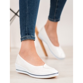 Comer Ballerinat glitterillä valkoinen 1