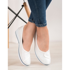 Comer Ballerinat glitterillä valkoinen 2