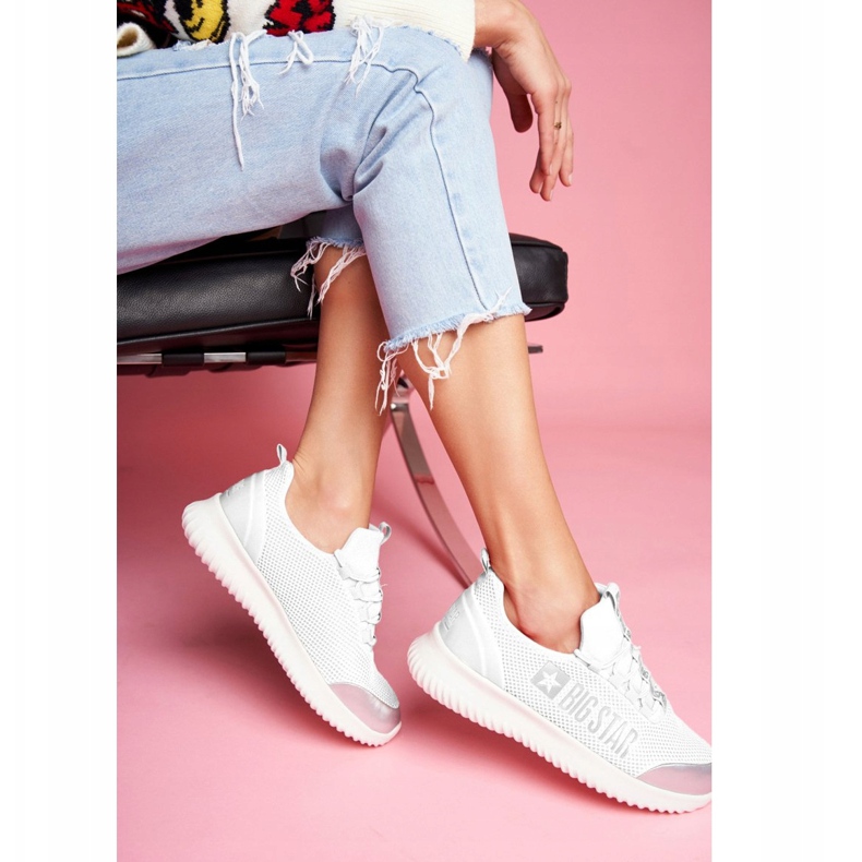 Naisten urheilukengät Big Star White FF274A410 valkoinen harmaa 2