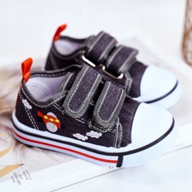 PL1 Lasten lenkkarit harmaat Nimalo Velcro 2