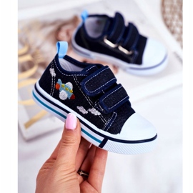 PL1 Navy Blue Nimalo Lasten lenkkarit tarranauhalla laivastonsininen 1