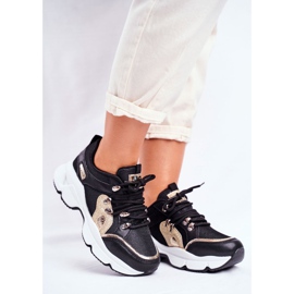 SEA Naisten urheilukengät Musta Kulta Peking keltainen 1