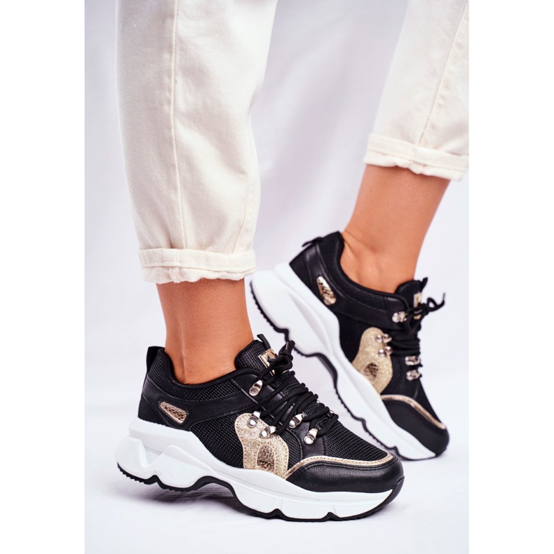 SEA Naisten urheilukengät Musta Kulta Peking keltainen 2