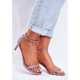 PS1 Naisten sandaalit korkokengillä klassinen harmaa Mintore 1