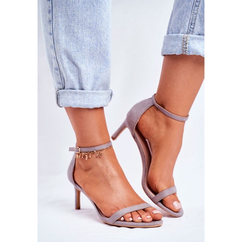 PS1 Naisten sandaalit korkokengillä klassinen harmaa Mintore 2