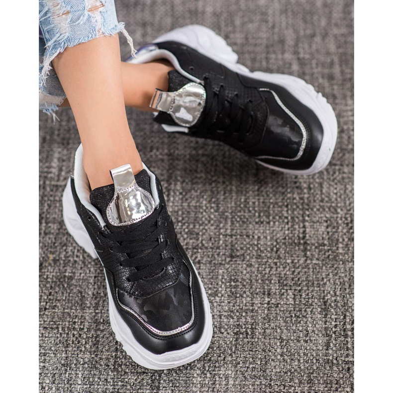 SHELOVET Eco -nahka lenkkarit musta harmaa 1