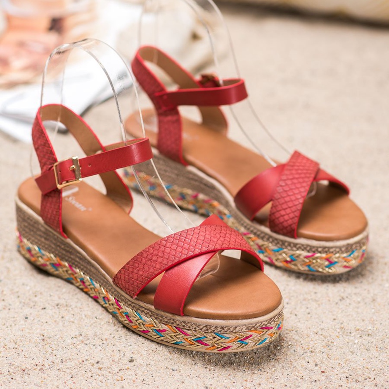 Small Swan Muodikkaat sandaalit Eco -nahkaa punainen 2