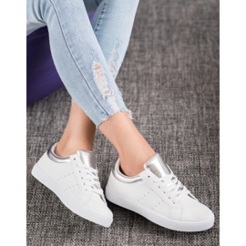 Valkoiset urheilukengät valkoinen harmaa 2