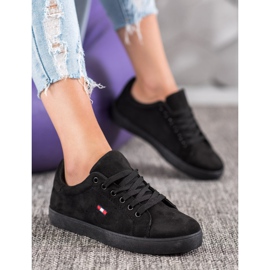 SHELOVET Mokkanahkaiset urheilukengät musta 1