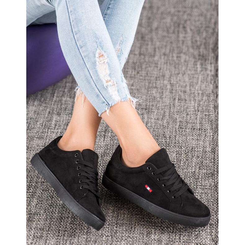 SHELOVET Mokkanahkaiset urheilukengät musta 2