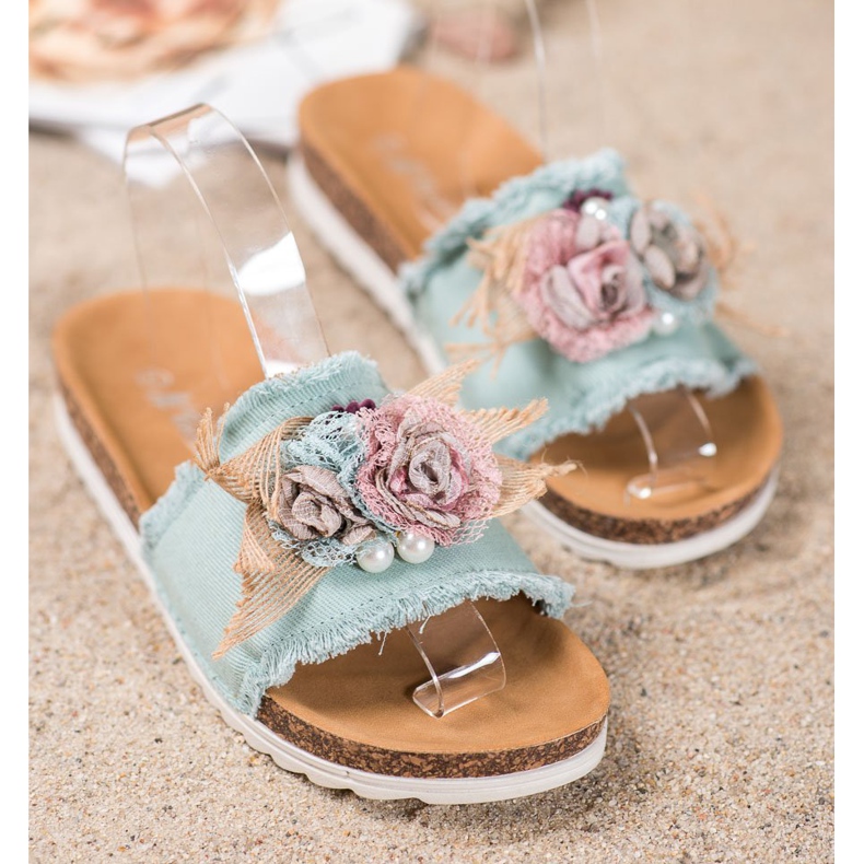 SHELOVET Muodikkaat tossut ruskea vihreä 2