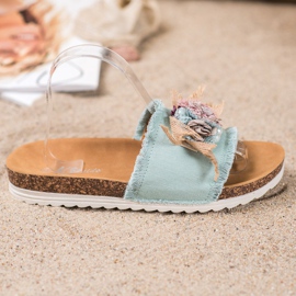 SHELOVET Muodikkaat tossut ruskea vihreä 1