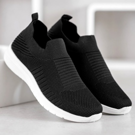 SHELOVET Tekstiiliset Slip-On-kengät musta 2