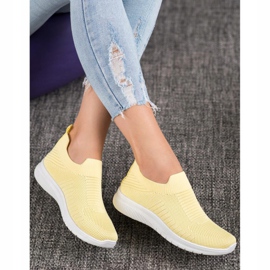 SHELOVET Tekstiiliset Slip-On-kengät keltainen 1