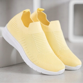 SHELOVET Tekstiiliset Slip-On-kengät keltainen 4