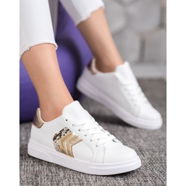 SHELOVET Muodikkaat Eco -nahkakengät valkoinen keltainen 2