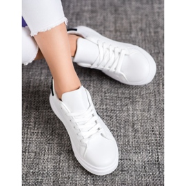 SHELOVET Muodikkaat Eco -nahkakengät valkoinen musta harmaa 1