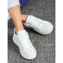 SHELOVET Muodikkaat Eco -nahkakengät valkoinen harmaa 1