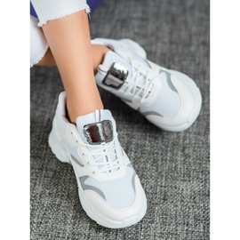 SHELOVET Tyylikkäät lenkkarit valkoinen harmaa 1