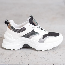 SHELOVET Tyylikkäät lenkkarit valkoinen musta 1