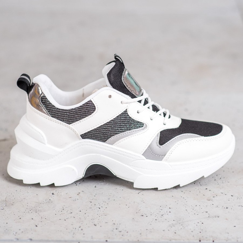 SHELOVET Tyylikkäät lenkkarit valkoinen musta 1