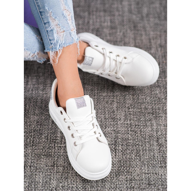 SHELOVET Kengät, joissa glitter -lisäosat valkoinen harmaa 1