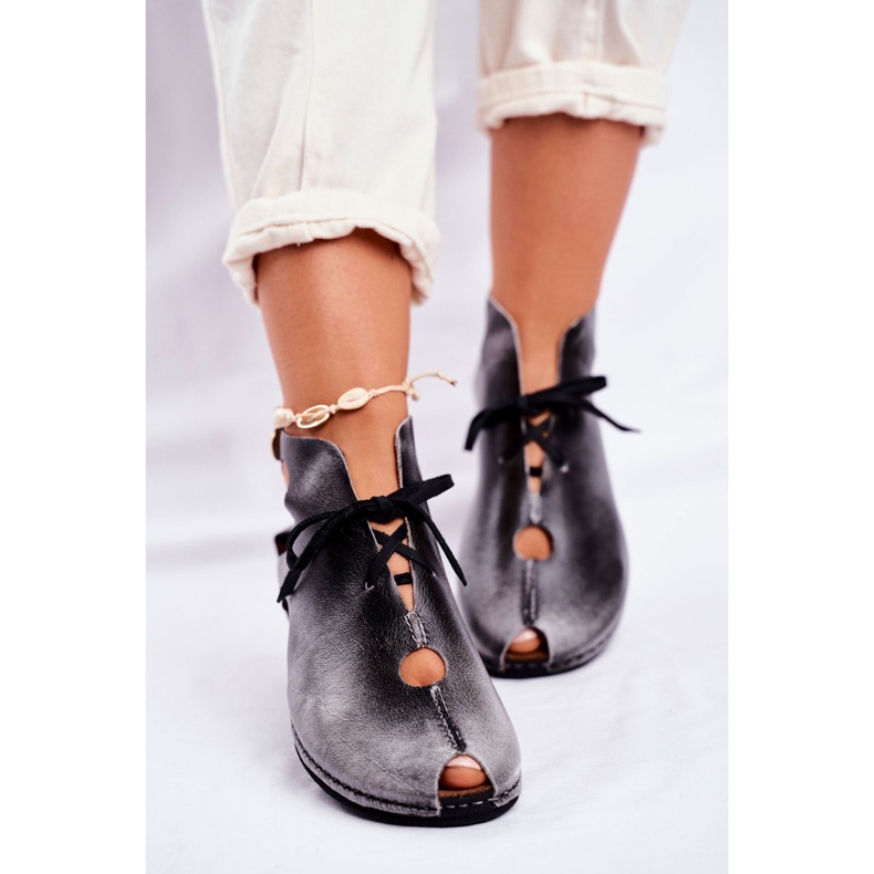 Naisten Brogues Maciejka Popiel 03426-03 harmaa 1