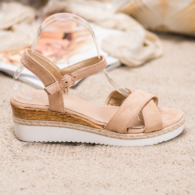 Small Swan Kiilat sandaalit glitterillä ruskea 1