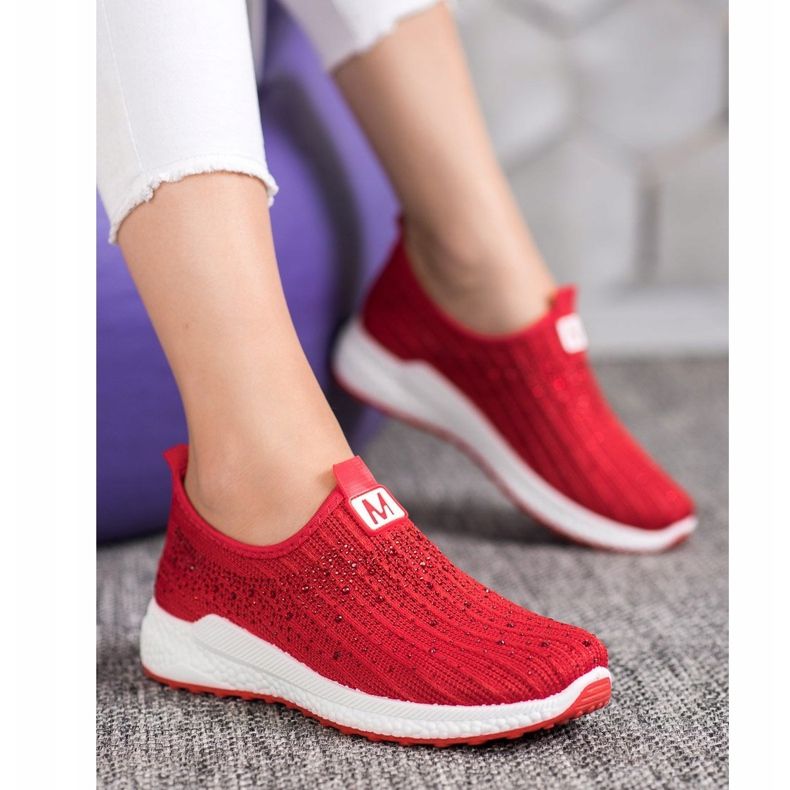 SHELOVET Punaiset kengät kristalleilla punainen 1