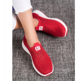 SHELOVET Punaiset kengät kristalleilla punainen 2