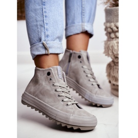 Naisten lenkkarit Big Star High Warm Grey GG274070 harmaa 2