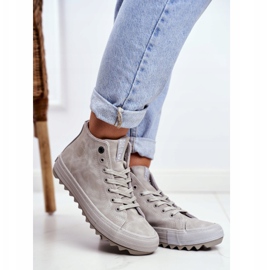 Naisten lenkkarit Big Star High Warm Grey GG274070 harmaa 1