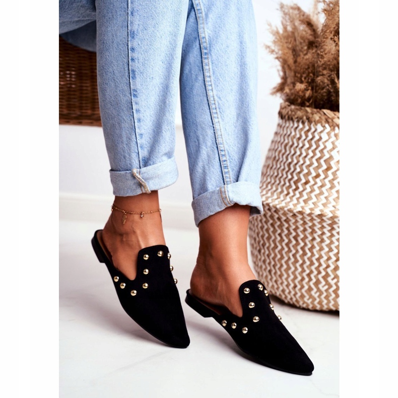 Lu Boo Naisten mokkanahkaiset sandaalit Seniorita musta 1