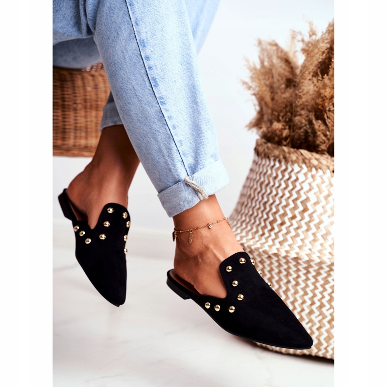 Lu Boo Naisten mokkanahkaiset sandaalit Seniorita musta 2