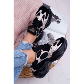 Naisten urheilukengät Big Star, Daniel Lopez, musta ja kulta FF274A524 keltainen 4