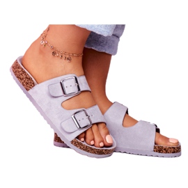 EVE Naisten tossut korkissa soljilla Harmaa Si Senor 4