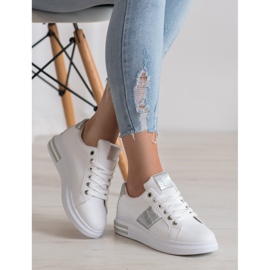 RTX WALK Tennarit, joissa hopeiset lisäosat valkoinen harmaa 2