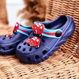 PB2 Lasten tohvelit Vaahto Crocs Navy Blue Cars Bruno tummansininen 1