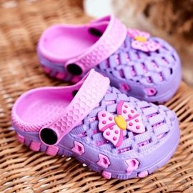 NEWS Lasten tohvelit Vaahto Crocs Violet Bow Susan violetti 1