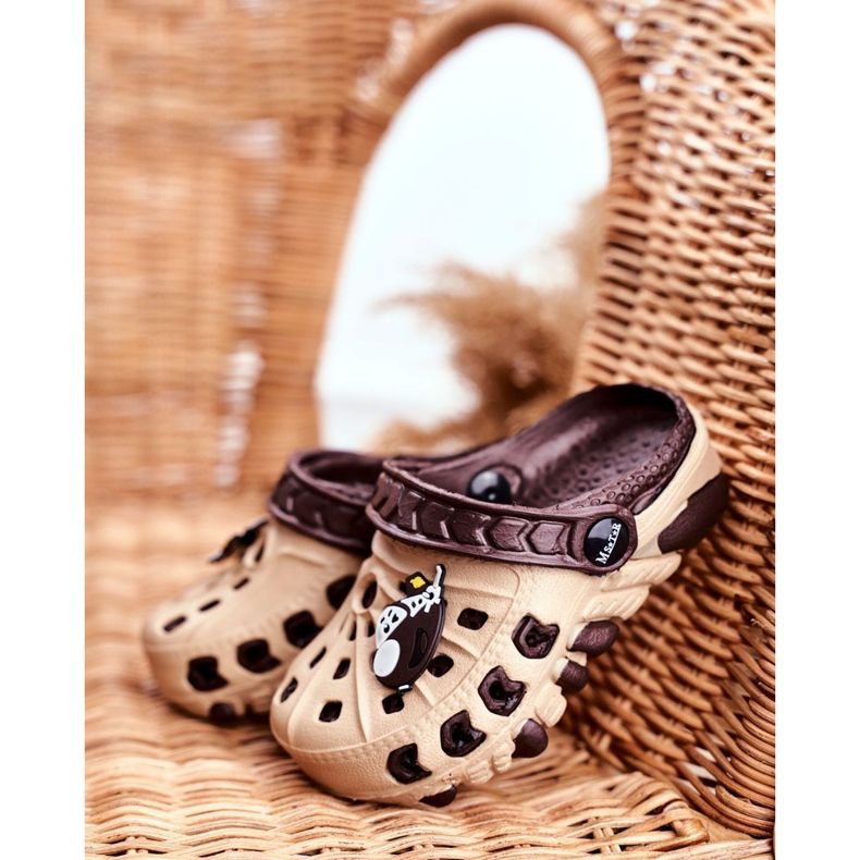 Lasten ruskea vaahto Crocs Brown Plane Donald 1
