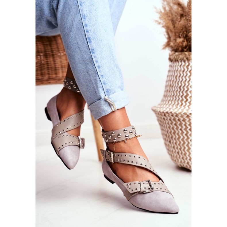 Lu Boo Ballerina Spitz -raidallisissa niiteissä harmaa Esteria 2