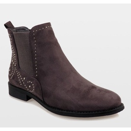 Harmaat eristetyt mokkanahkakengät 6333-2 1