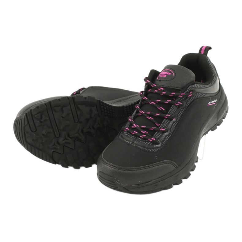 Vedenpitävät softshell -urheilukengät American Club HL05 musta vaaleanpunainen 2