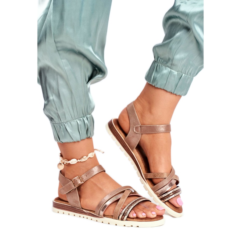 EVE Naisten sandaalit Flat Brown Replay ruskea keltainen 2