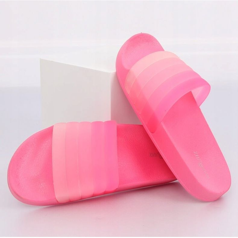 Vaaleanpunainen Naisten vaaleanpunaiset tossut K-9183 Fuchsia 2